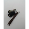 Porte-clé tressé Marron